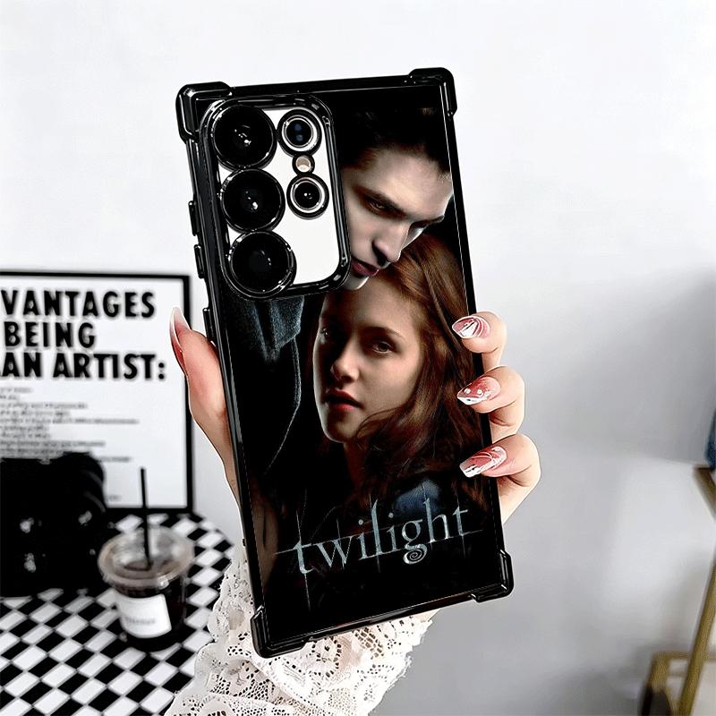 Twilight Saga Edward Plating Phone Case For Samsung Galaxy S24 S25 FE S26 Edge S23 Ultra S22 S21 Plus S20 Anti-Fall Airabag Cove