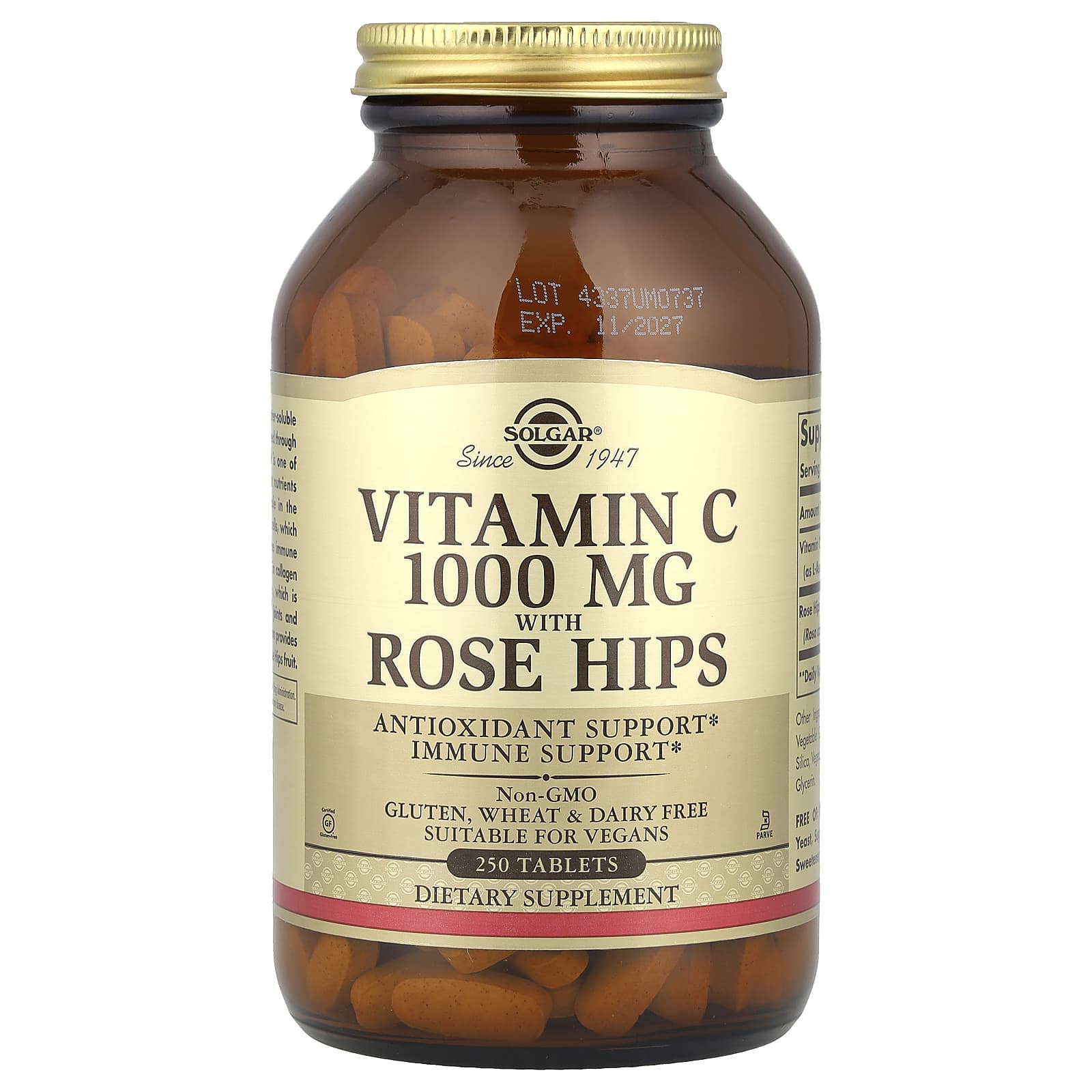 

Vitamin C with Rosehip, 1,000Mg, 250 Tablets