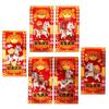 6pcs Traditional Lucky Money Envelopes 2026 Horse Year Red Pocket Money Bag  Marriage Ceremony