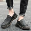 Golden Sapling Man Soft Leather Loafers Outdoor Retro Basic Boat Driving Shoes for Men Anti-slip Flats Male Casual Footwear 2025