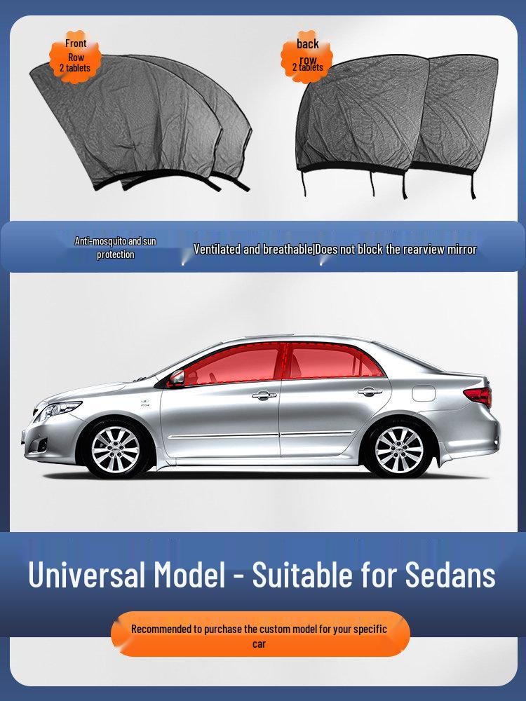 Car Window and Sunroof Anti-Mosquito Mesh: Insect-proof Sun Protection Screen & Curtain.