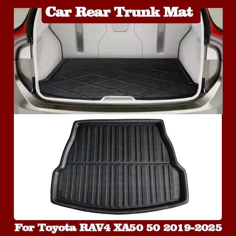 Car Rear Trunk Mat for Toyota RAV4 XA50 50 2019-2025 Luggage Liner Tray Parts Waterproof Anti-slip Tray Floor Pad Accessories