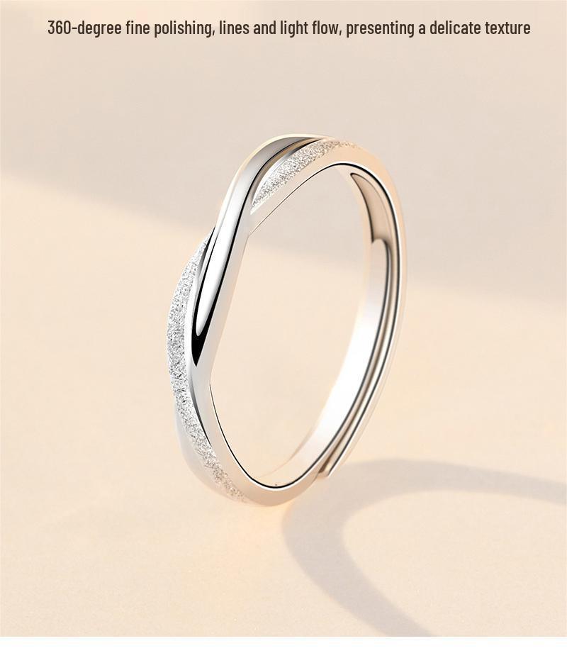 Парные кольца «Бесконечность Мёбиуса» - Элегантные разомкнутые переплетенные кольца для влюбленных Adjustable