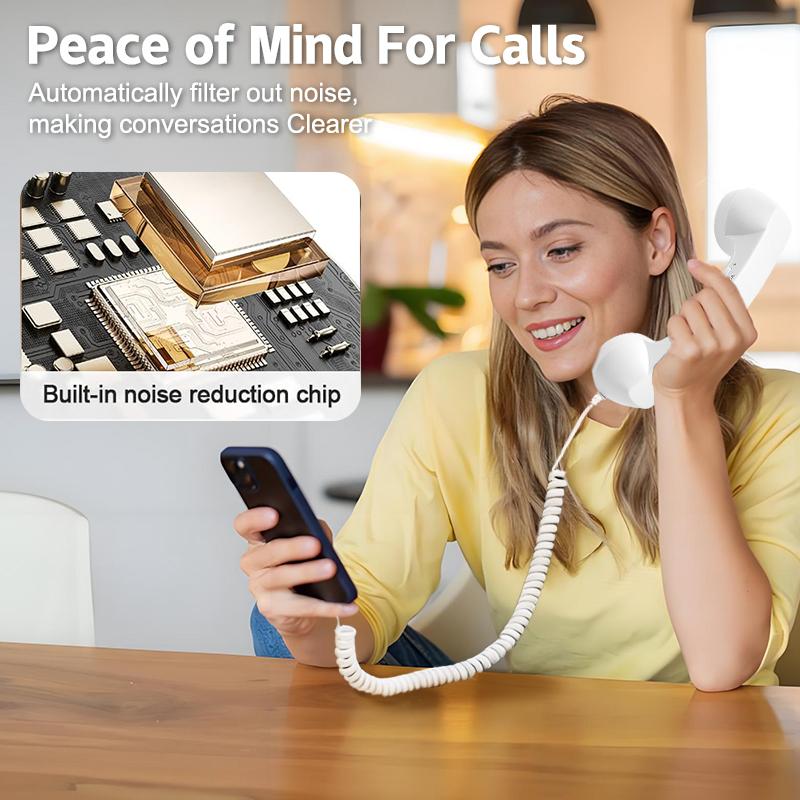 Retro Phone Handset, Type-C Telephone Style Landline Handle Receiver, Vintage Telephone To Landline Adapter