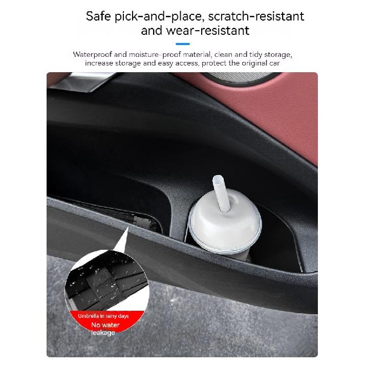 For BMW X3 G01 2025 4PCS Car Front Door Side Storage Box TPE Front Door Organizer Tray Auto Interior Accessories