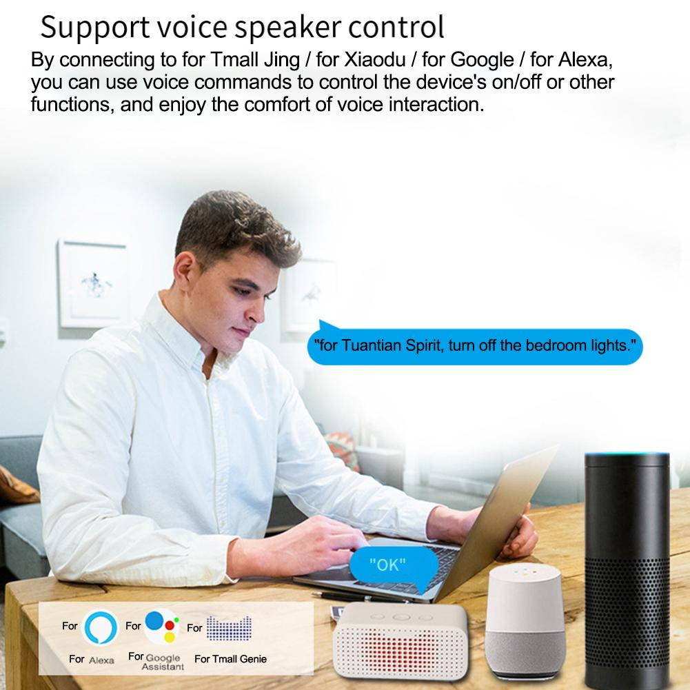 

Умный мини-переключатель для Zigbee 3.0 с нагрузкой 16А, двухстороннее управление, реле времени, совместимый с Tuya и голосовым управлением China Mainland
