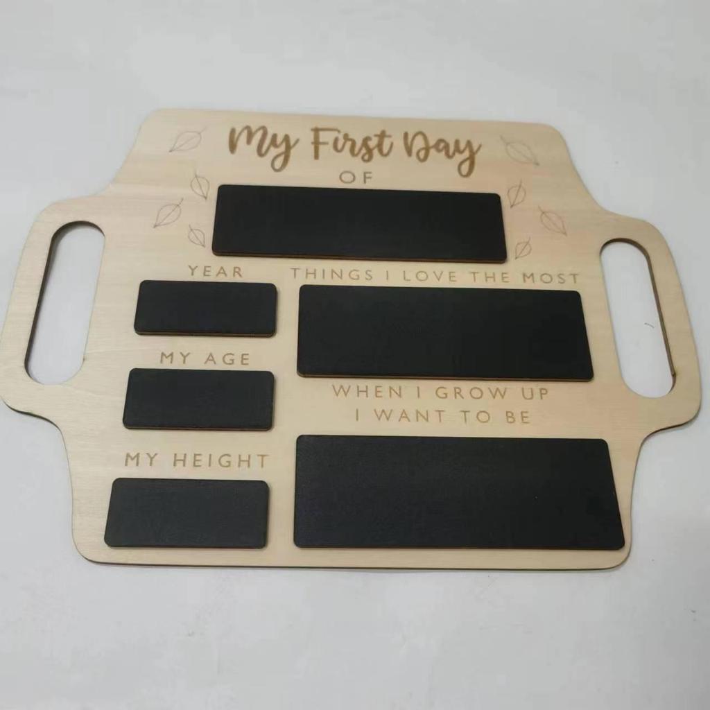 Drewniana Tablica Memo Wielokrotnego Użytku z Uchwytem na Zdjęcia - Idealna do Edukacji Przedszkolnej i Wczesnoszkolnej
