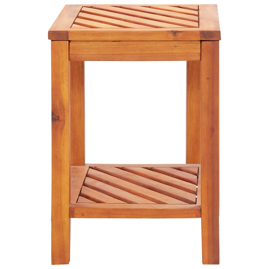 Side Table Solid Acacia Wood 45 x 33 x 45 cm