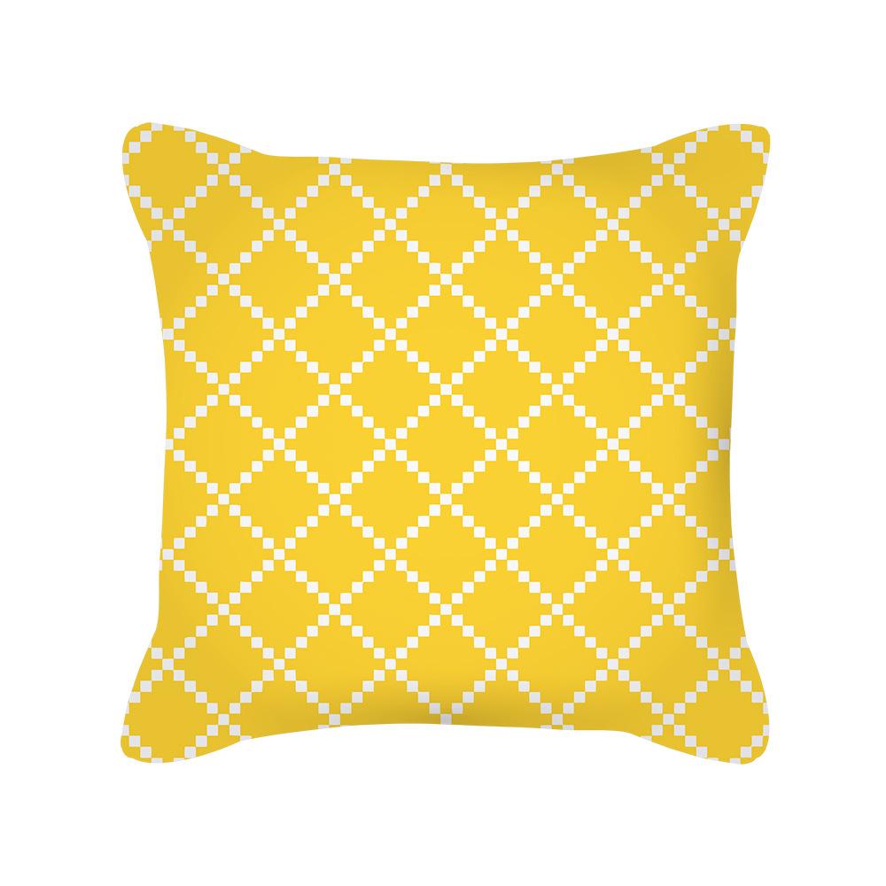 Modern Simple Geometric Pillow Nordic Style Peach Skin Bedside Cushion Cover Waist Pillow Cover New Home