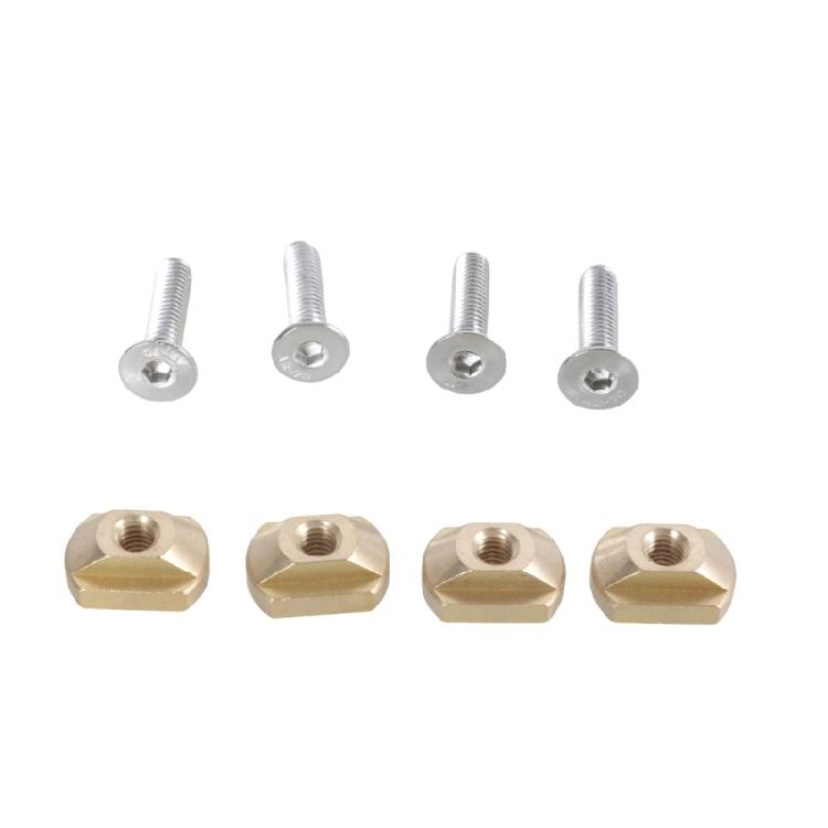 4Pcs Hydrofoil Mounting T Nut Surfboard Hydrofoil Screws 8mm 6mm Mounting T-Nut And Screws Outdoors Surfing Accessory