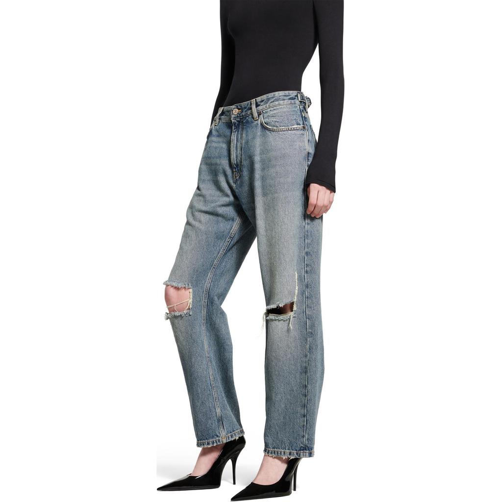 Balenciaga FW24 Jeans Loose Fit Unisex Blue 745149THW254245