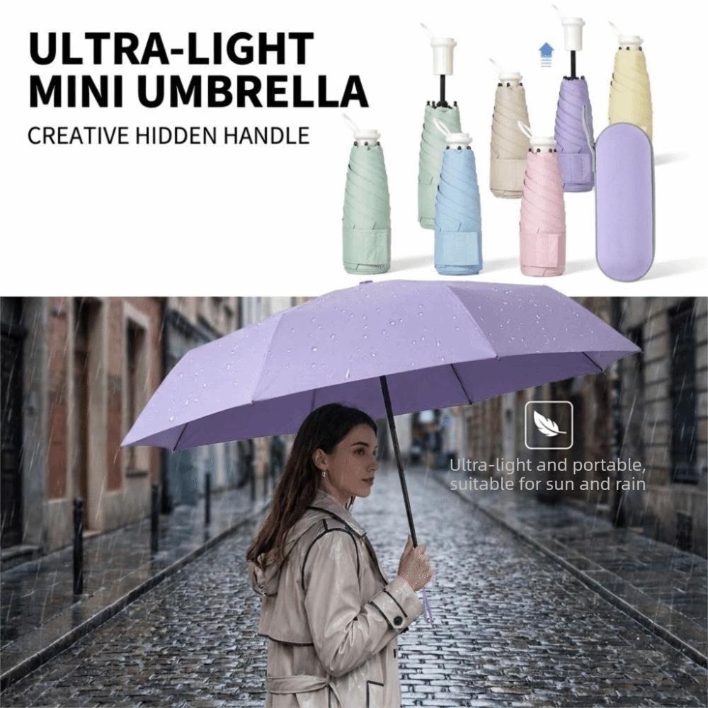 Ultraviolet Protection Pocket Parasol Folding Sun Shade Umbrella Pocket Rain Umbrella  Summer