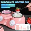 Mini Elektrischer Schokoladen-Schmelztopf Schokoladen-Fonduebrunnenwärmer Maschine Für Milchschokoladenschmelzer Einzel-/Doppeltopf