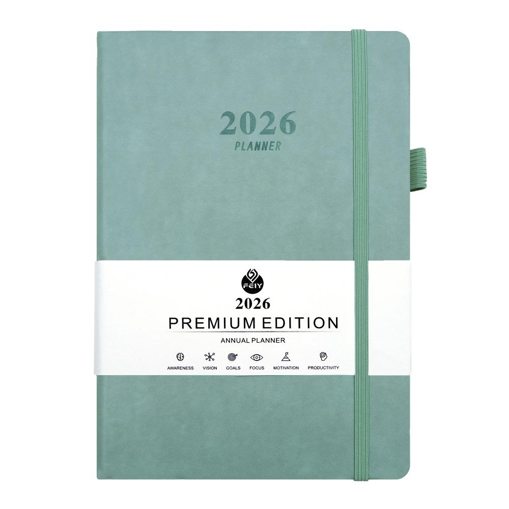 English 2026 Schedule Planner Notepad 12 Months 365 Days Efficiency Notebook  Office Supplies