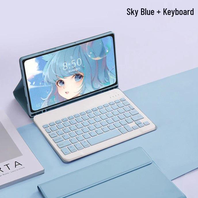 Bluetooth Touch Keyboard for Samsung Tab S9/S10/S7 FE Plus 12.4-inch & S6 Lite Protective Case