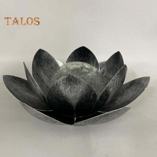 Luce solare a forma di loto, accensione/spegnimento automatico, IP55, impermeabile, design wireless, lampada solare da giardino, prato, patio, decorazione per esterni