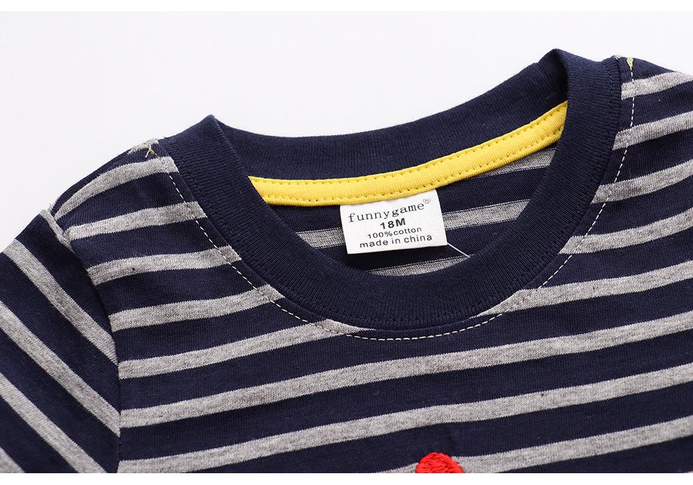 Boys' Autumn Cotton Long-Sleeve T-shirt - Thin, Warm Base Layer