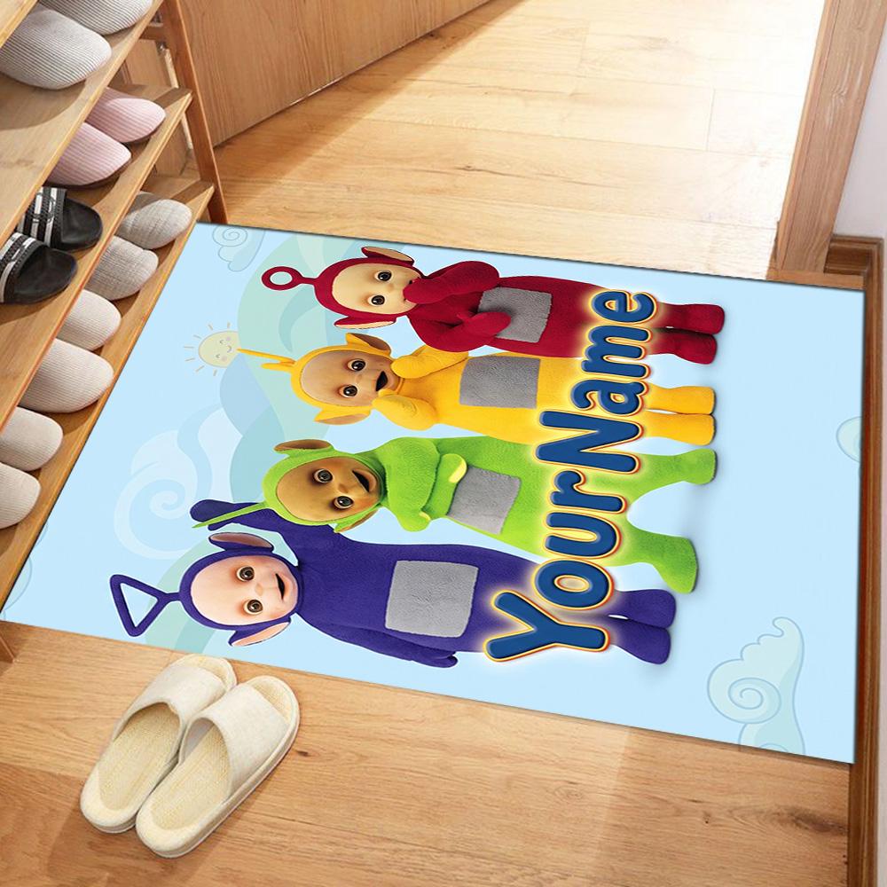 Teletubbies Customized Name Carpet Suitable for Entryway Decorate room Outdoor Game Room Antislip Carpet Decorate Offices Gift for Festivals