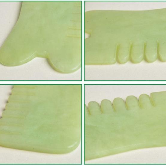 ARTIBETTER 1pc Jade Massage Comb Guasha Comb Jade Hair Comb Jade Gua Sha Massage Tool Jade Massager for Head Caring, Relaxation
