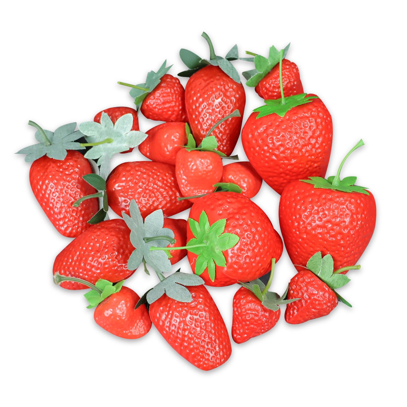 

siawadeky Клубника Образец Пластиковый Набор из 18 Искусственных Фруктов Модель Образец Еды Фруктовая Модель Реквизит Для Реалистичной Фотографии Поддельная Клубника Для Демонстрации Поддельная