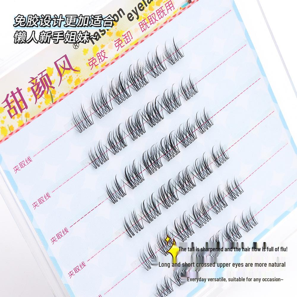 Formaldehyde-free Camellia False Eyelashes: Natural, Segmented Clusters for a Realistic Barbie Look, Comfortable and Photogenic.