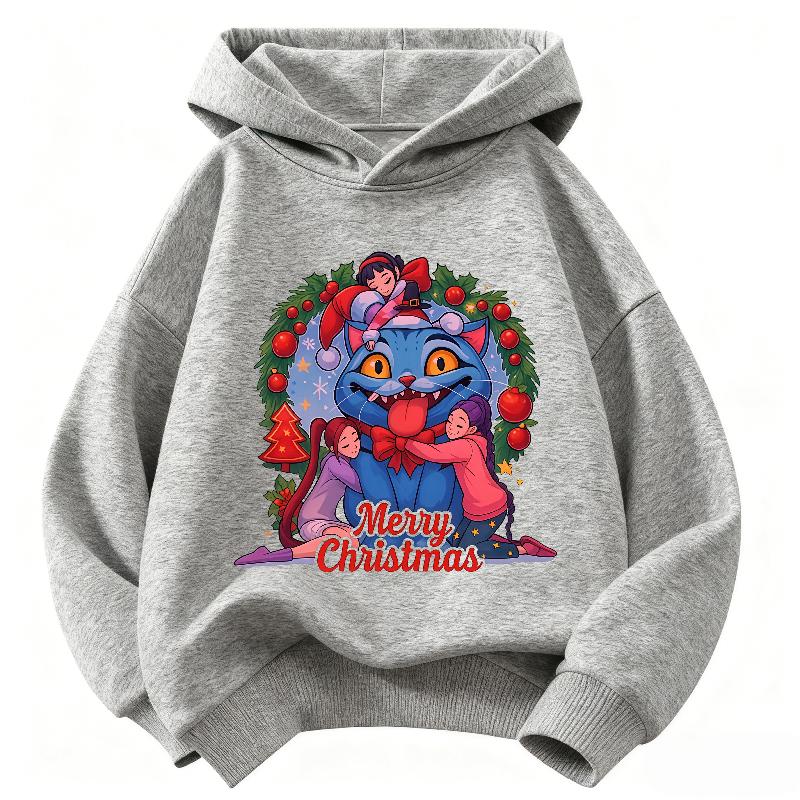 Christmas Gift KPOP Demon Hunter Children's Hoodie Boys' and Girls' Clothing Autumn and Winter Warm Children's Hooded Sweatshirt
