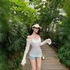 2025 Summer Sexy Pure Desire Long Sleeve Sun Protection Irregular Cardigan T-shirt for Women