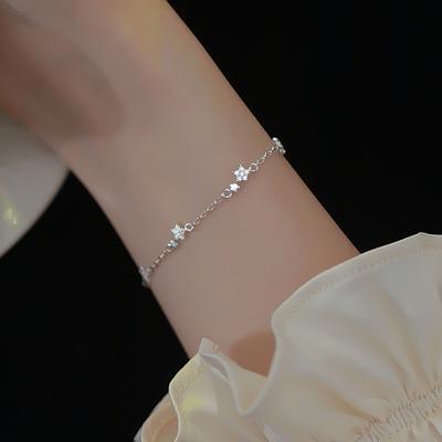 Shiny Diamond Star Bracelet Female Light Luxury Exquisite Versatile Niche Design Hand Jewelry