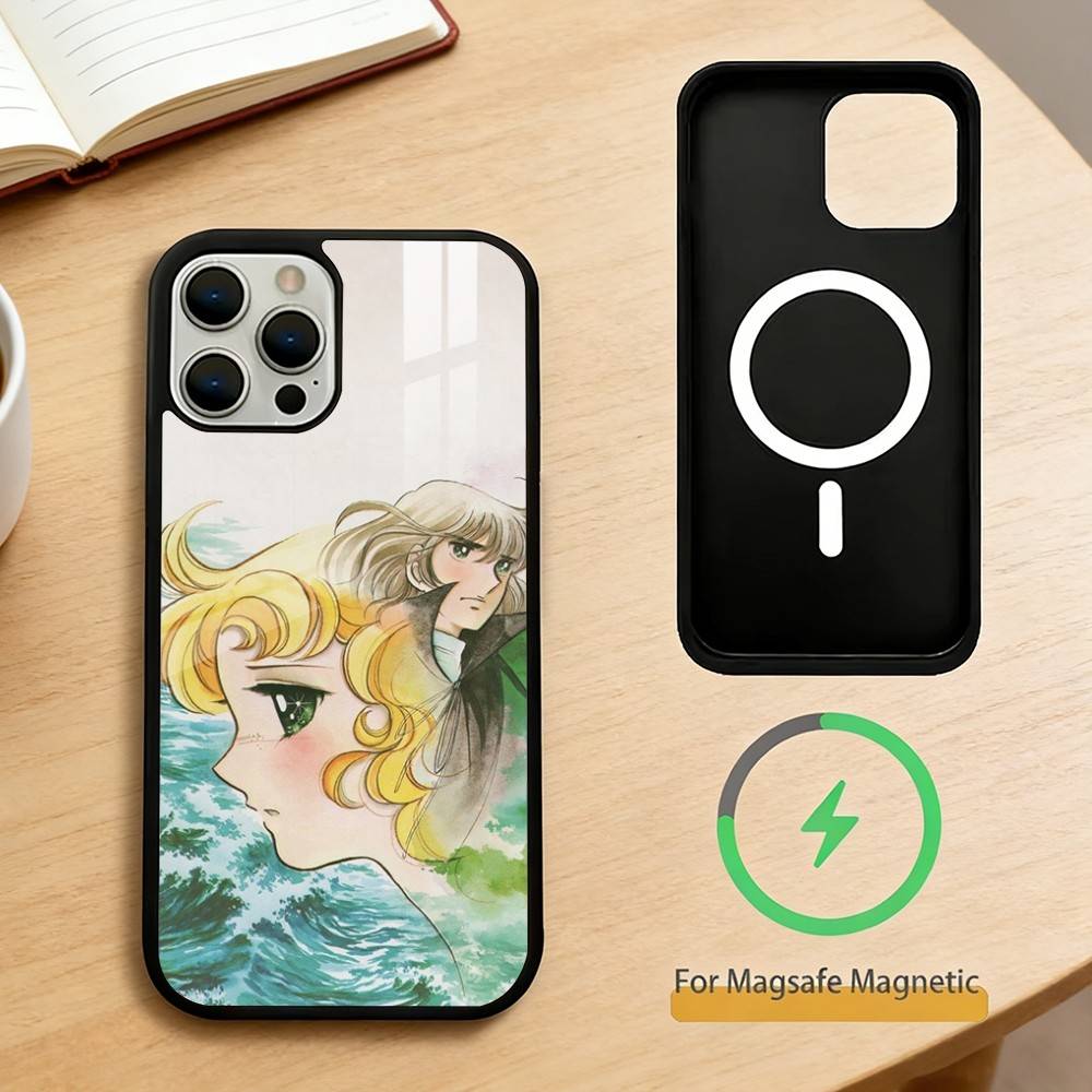 Candy 90s Anime Phone Case For iPhone 14,16,15,13,17,12,Plus,Pro,Max Magnetic For Magsafe Frosted Cover