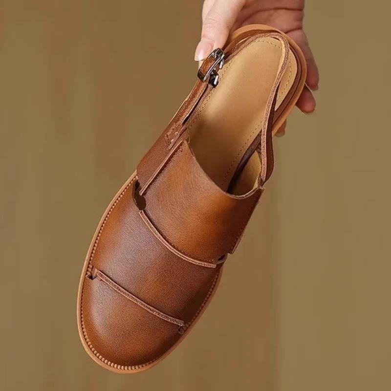 Fashion Flats Women's Sandals Casual Designer Sport Shoes Fashion Woman Slippers Summer 2025 New Trend Walking Cozy Zapatillas De Mujer