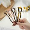 Französischer Twist Haarspange Vintage Zelluloid Acetat Groß Gewellt U-förmig Haarnadel Schildpatt für Muschel Hochsteckfrisur Chignon Nadel Dutt