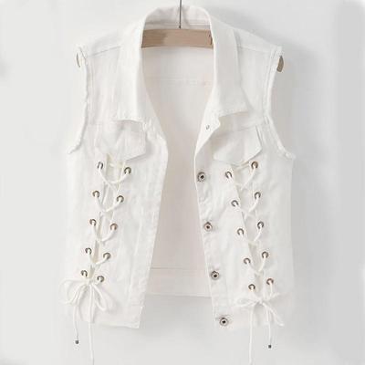 Women Spring Slim Vintage Plus Size Denim Vest Short Casual Sleeveless Jacket Female Waistcoat Outerwear Tops