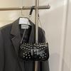 Yogodlns New Trend Fashion Spice Girl Rivet Personality Advanced Design Locomotive Shoulder Bag Punk Style Underarm Hobo Bag
