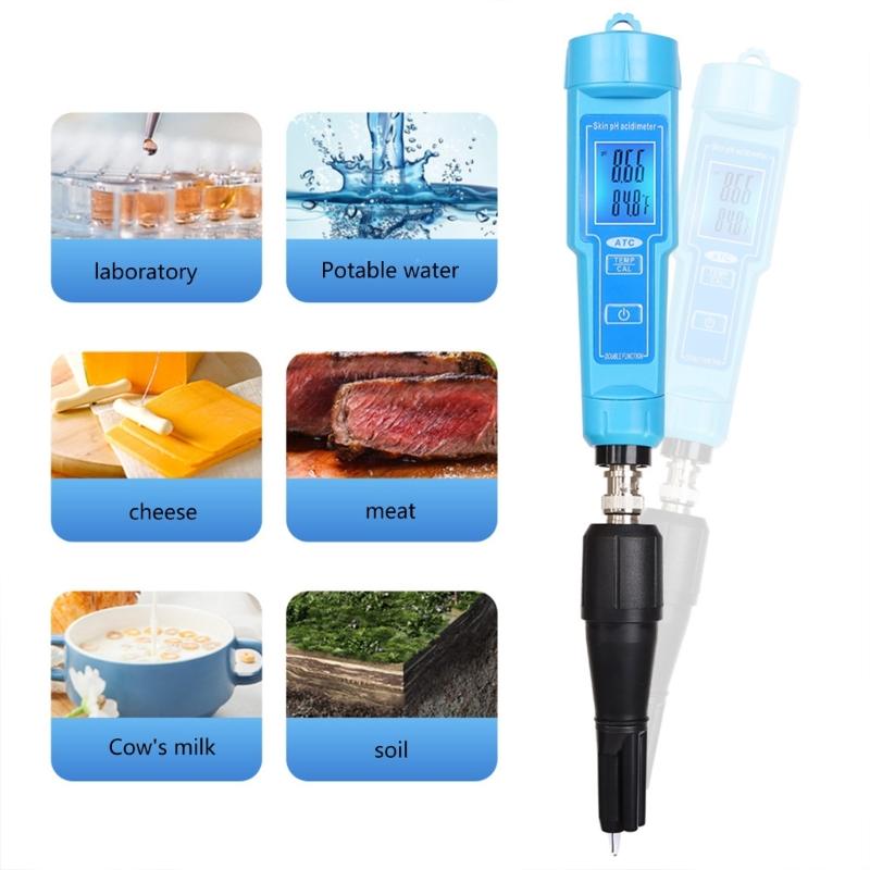 Tester Pen Multifunction Digital Water Temperature Tester with Temperature Compensation 0-14 Measurement Ranges