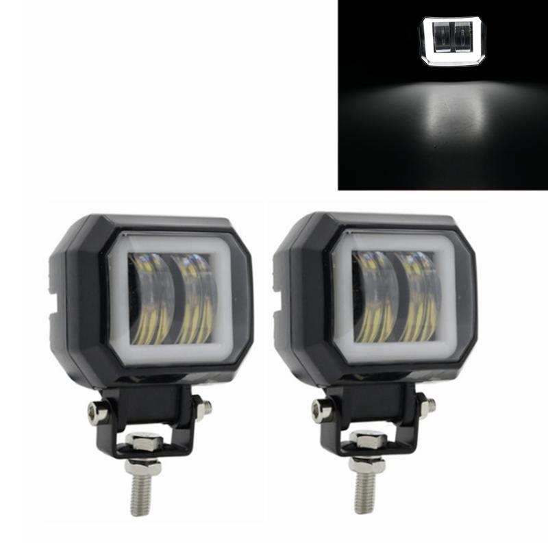 

LED Fog Lamp Driving Daytime Off road Led Light Headlight 3 20W Motorcycle Halo Lamps ForATV 12V SUV Worklight Beams