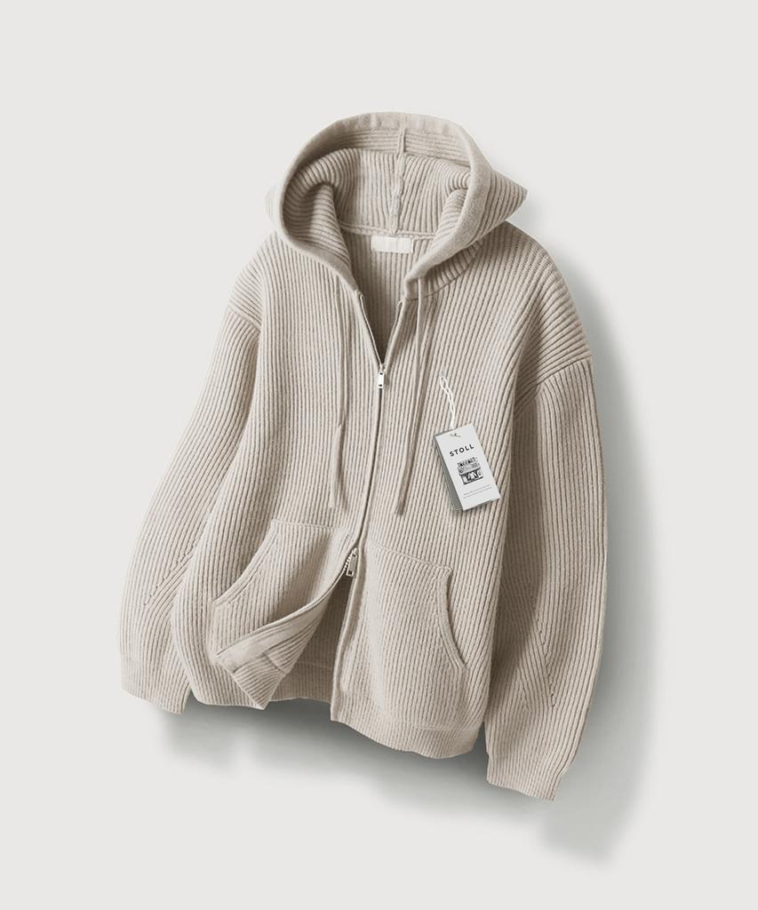 Mood Inside Washable Niju Hooded Zip-Up Knit_8 Colors