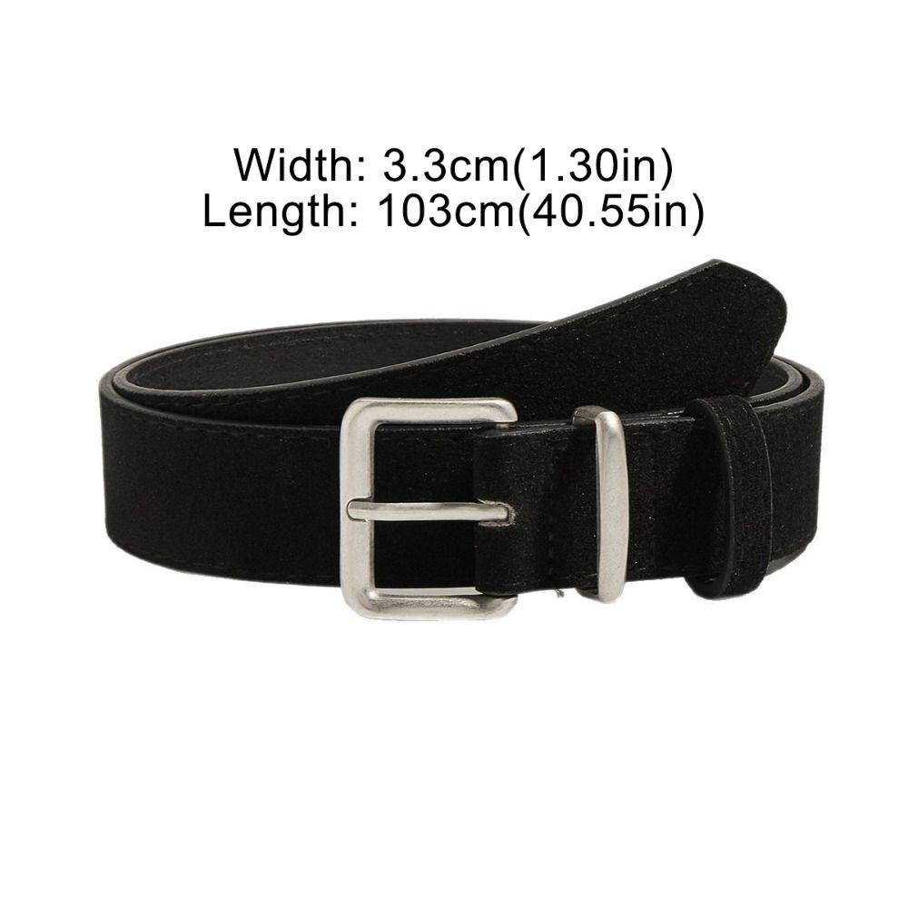 Trendy Pin Buckle Waistband Maillard Style Business Waist Strap Suede Leather Wide Belt Gifts