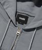 Suade Loose Suade Hood Zip Up [Blue Gray]