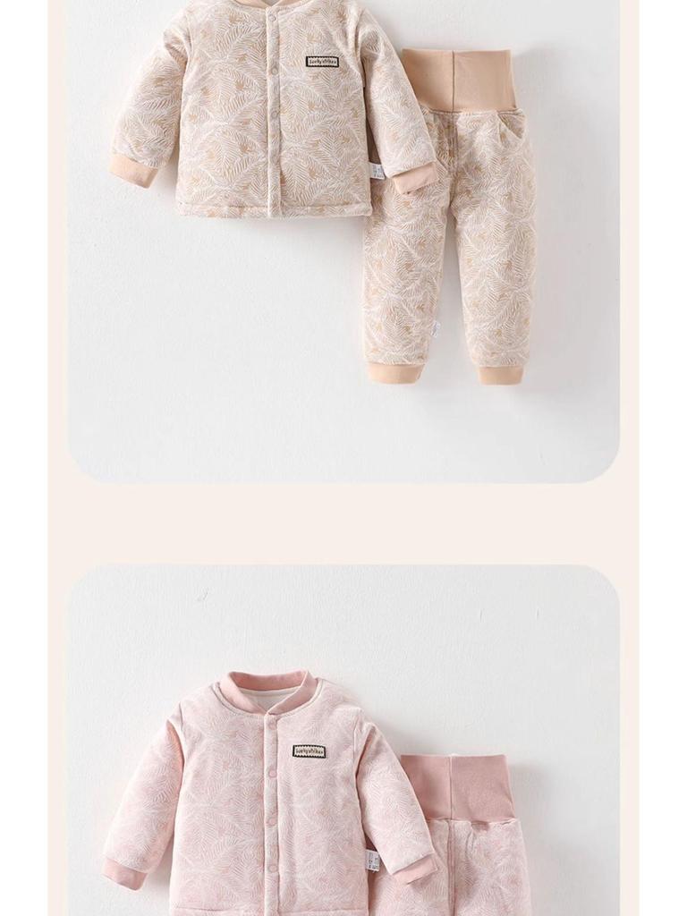 Ciepły Zimowy Bawełniany Zestaw Bielizny - Pikowana Kurtka i Spodnie dla Chłopców i Dziewcząt