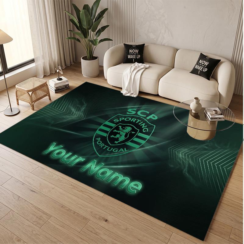 Personalized Crystal Velvet Carpet Sporting CP Pattern Non Slip Floor Rug