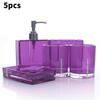 5 Accessories Pcs Bathroom Multicolors Acrylic Diamondmounted Shining Sets