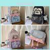 Fresh Sweet Transparent Backpack With Waterresistant Nylon For School Girls