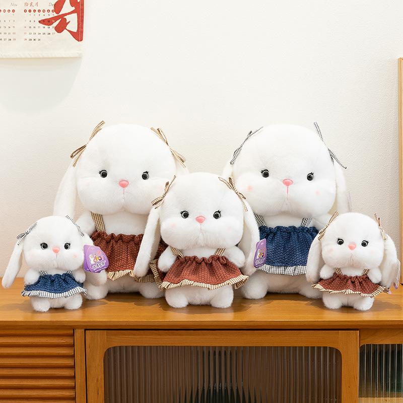 Cute bunny plush toy cute dress bunny doll children boys and girls activity gift