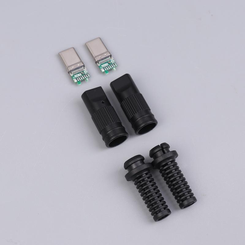 

2/5Pcs Fast Charging C To C With CC Solder Pad Repair DIY Data Plug USB3.1 24Pin Type-C Male 5 Solder Joints For Mobile Phone