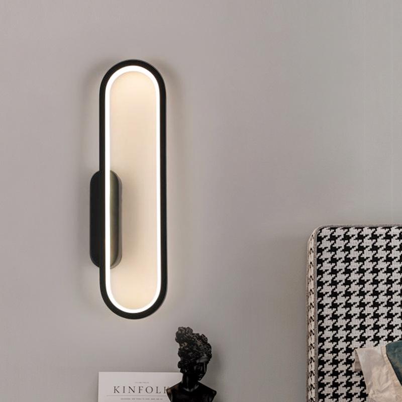 Minimalist LED Wall Lamp - Creative Three-Color Dimming for Living Room or Bedside