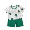 2025 New Kids' Short Sleeve Cotton Lounge Set - Boys' & Girls' Summer Activewear