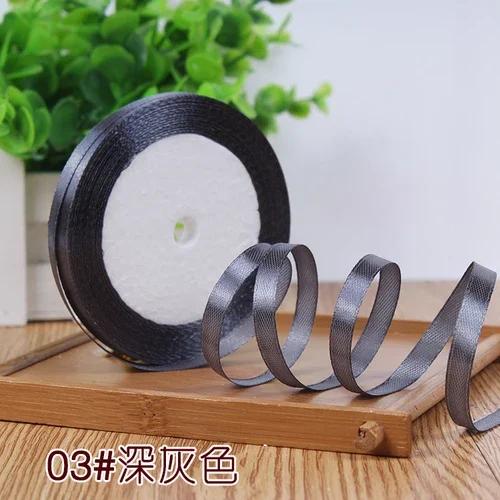 25Yards 6mm Silk Satin Ribbons for Crafts Bow Handmade Gift Wrap Partys Christmas Wedding Decorative Artificial DIY Accessories