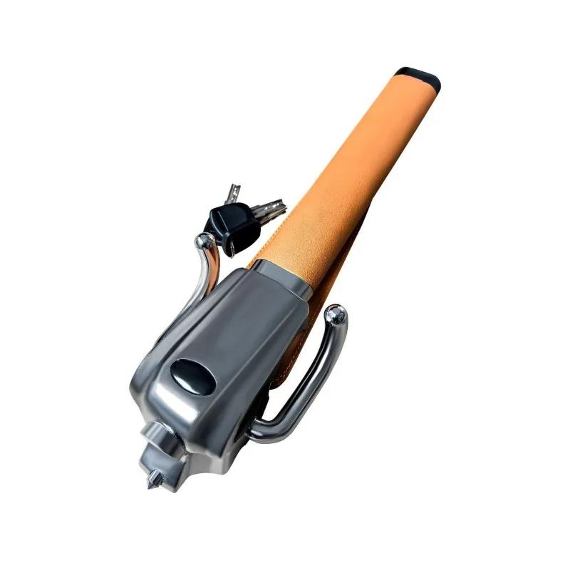 Car Steering Wheel Lock Anti-Theft Protection Interior Locks Security Device Car Locks Foldable with Window Breaker Car Lock