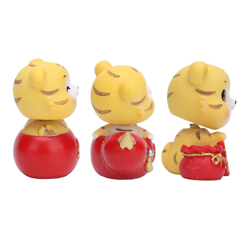 Tiger Ornament Premium Resin Cute Exquisite Bright Colors  Wide Application Tiger Toy