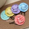 Tie Dye Pet Hat With Ear Hole Round Brim Dog Puppy Cat Sun Hat Bucket Hat Pet Decorative Accessories